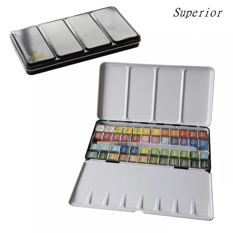 Superior Professional Solid Watercolor Paints Set With Water Brush Pen