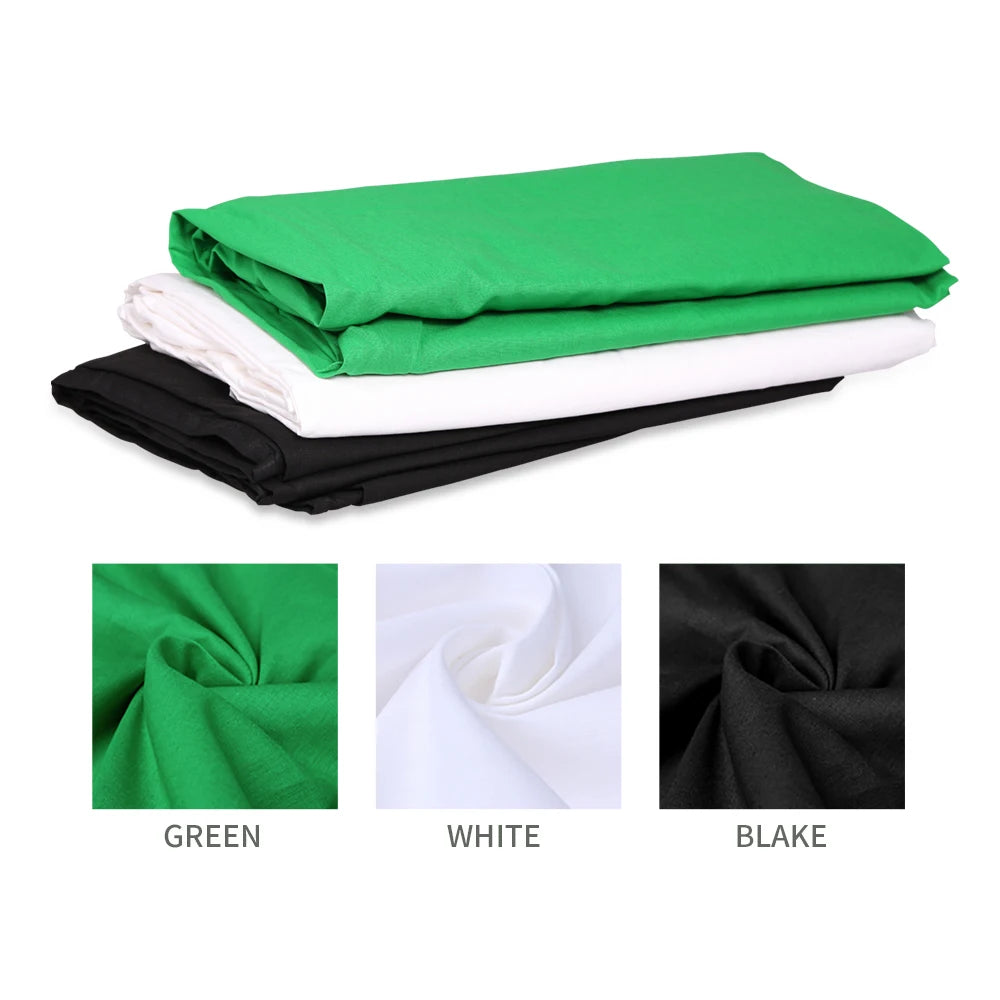 Studio Photo 2x2M Green Background For Camera With Muslin Backdrops Bulb Accessories