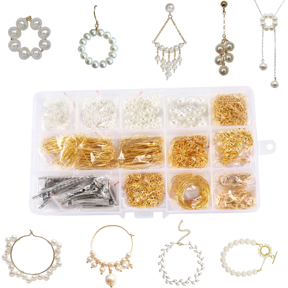 1200pcs pearl bead Jewelry Making Supplies Kit