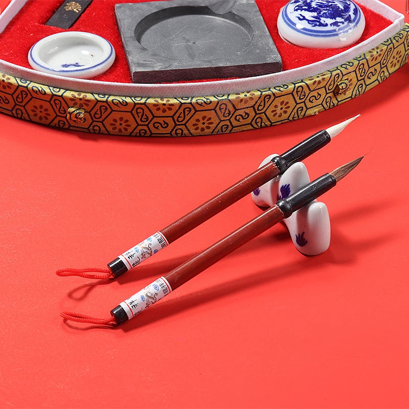 Calligraphy Set Writing Brush, Pen, Ink, Mixing Inkstone