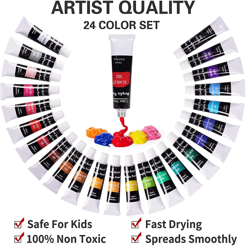 Professional Acrylic Waterproof Fabric Paints Set