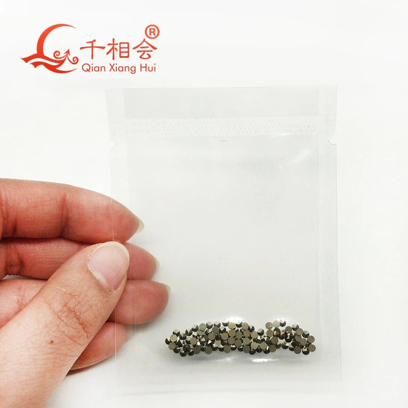 200pcs one bag round shape 1mm to 2mm natural  marcasite loose stone