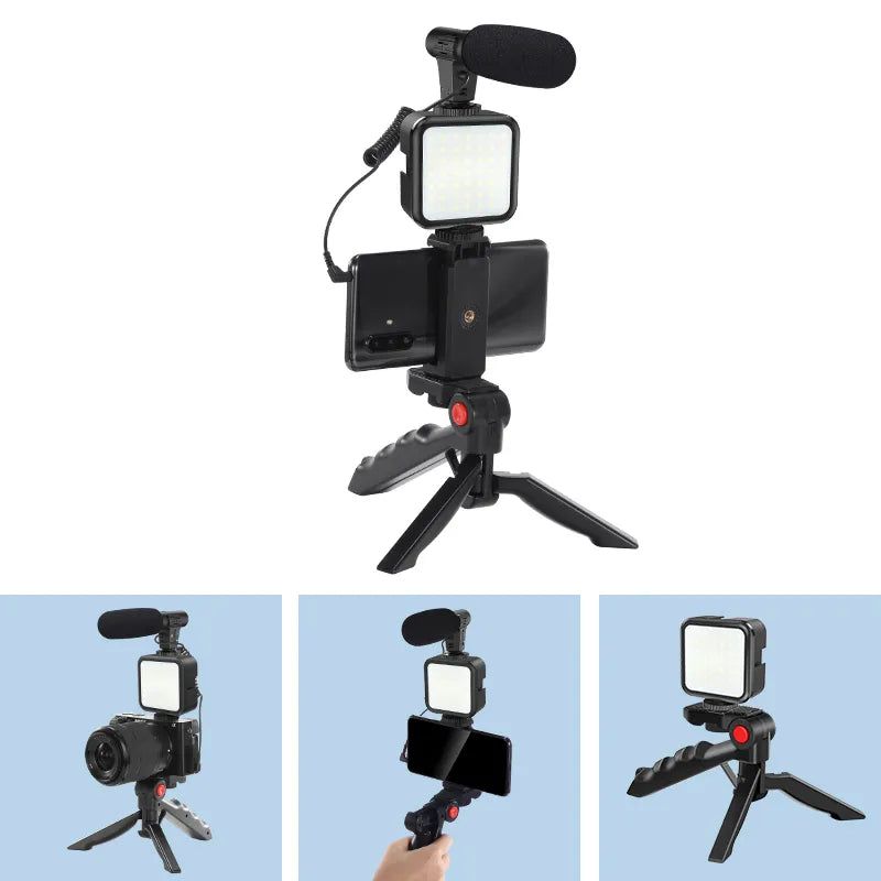 Portable Vlogging Kit with Tripod Bluetooth Control