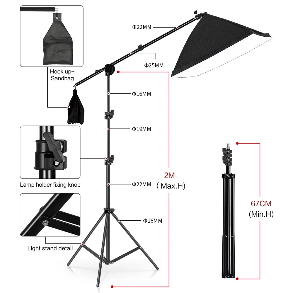 Studio Photo 2x2M Green Background For Camera With Muslin Backdrops Bulb Accessories