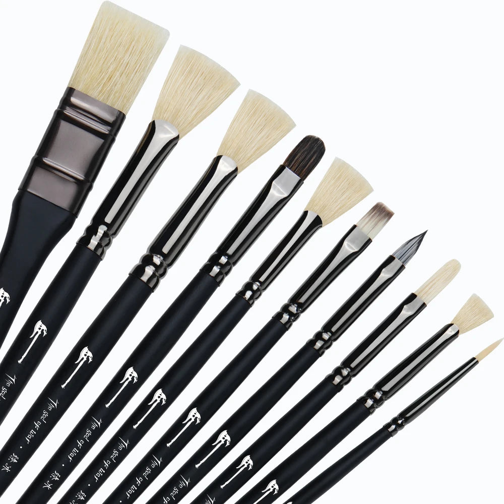 10Pcs Paint Brushes Set