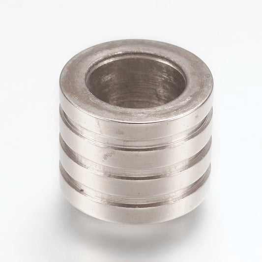 10pcs 304 Stainless Steel Metal Large Hole Loose Spacer Charm