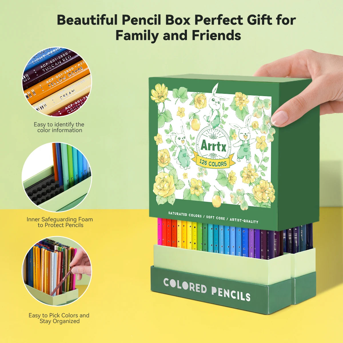 Arrtx Professional 72/126 Colored Pencils Set - Malibu Arts & Crafts