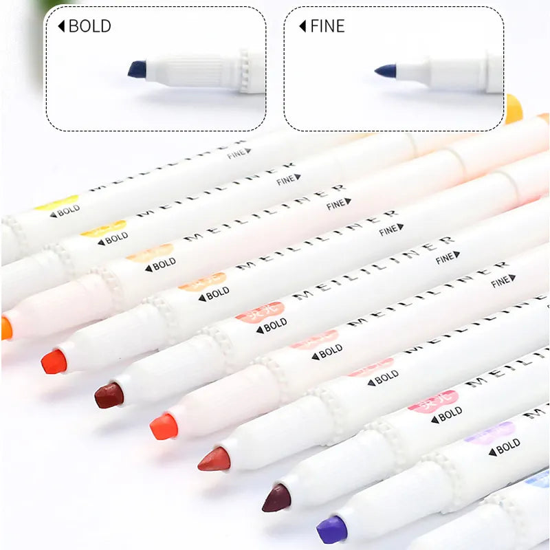 25 Colors Pastel Markers Dual Tip