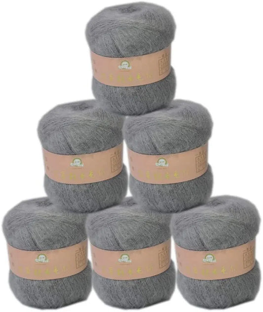 6 Balls Angora Mohair Wool Yarn