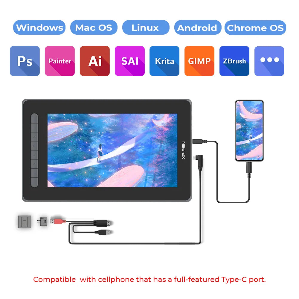 XPPen Artist 12 2nd Gen 12 Inch Graphic Tablet - Malibu Arts & Crafts