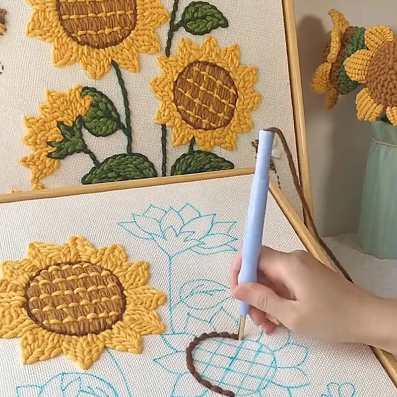 30x40cm Floral 3D DIY Embroidery Kits