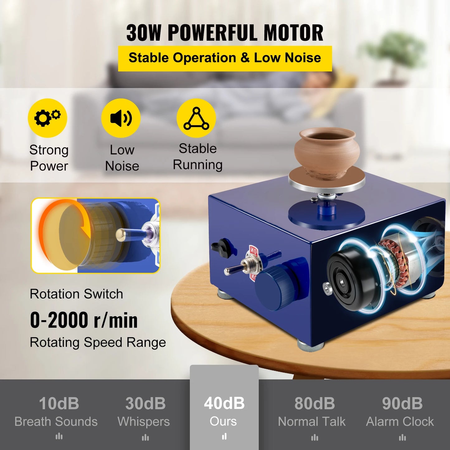 Mini Pottery Wheel Machine With Turntable Trays