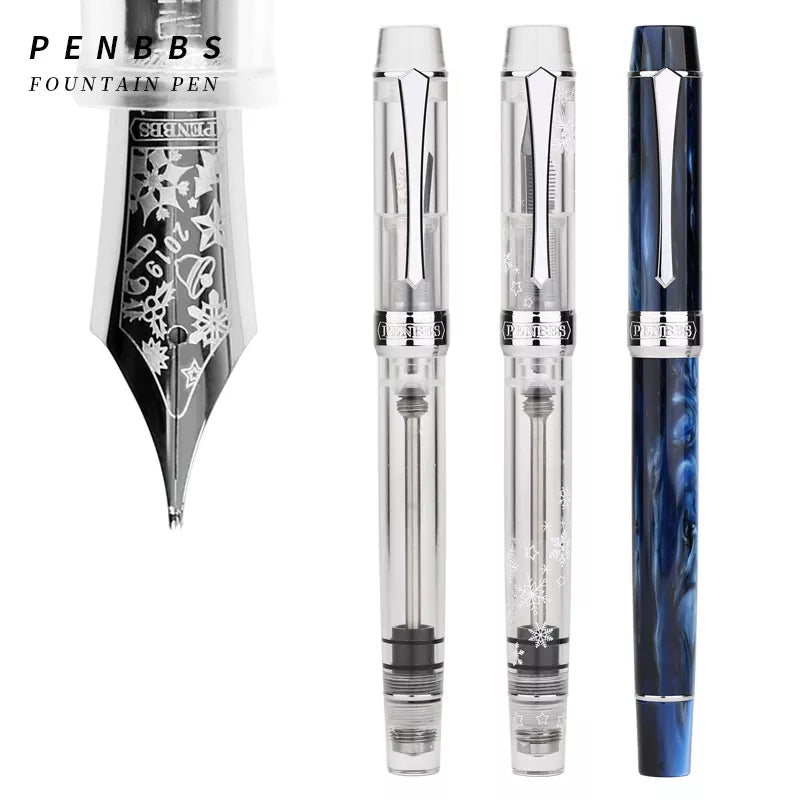 Resin Piston Calligraphy Fountain Pen