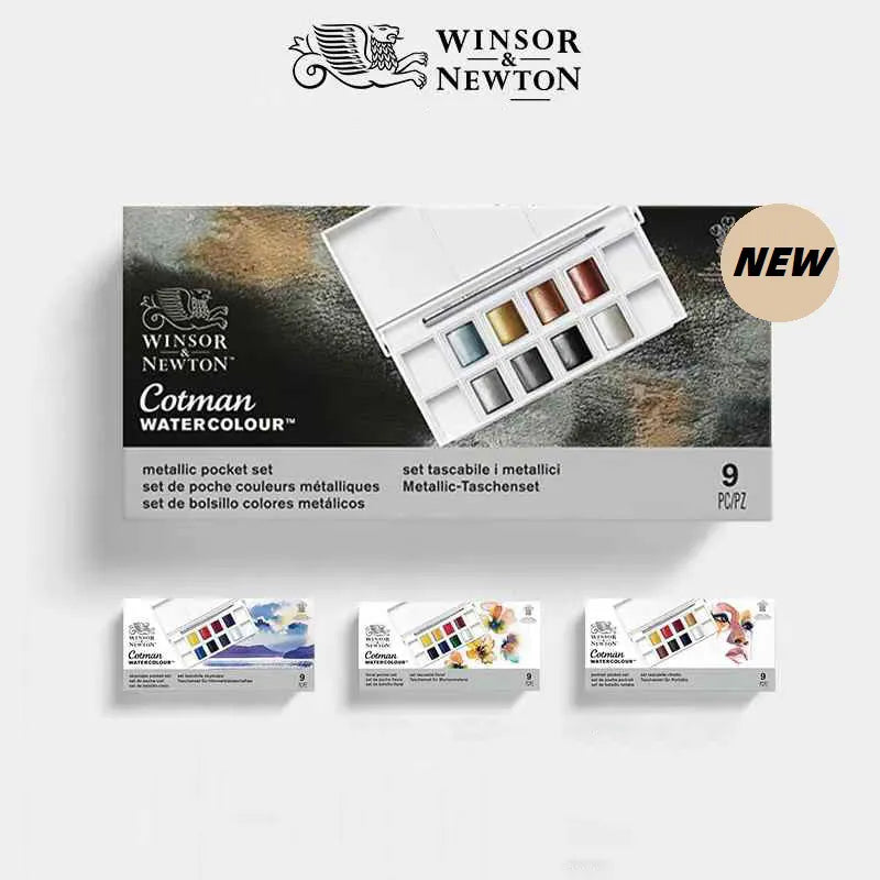 Winsor & Newton Cotman Metallic Watercolor Paint Set