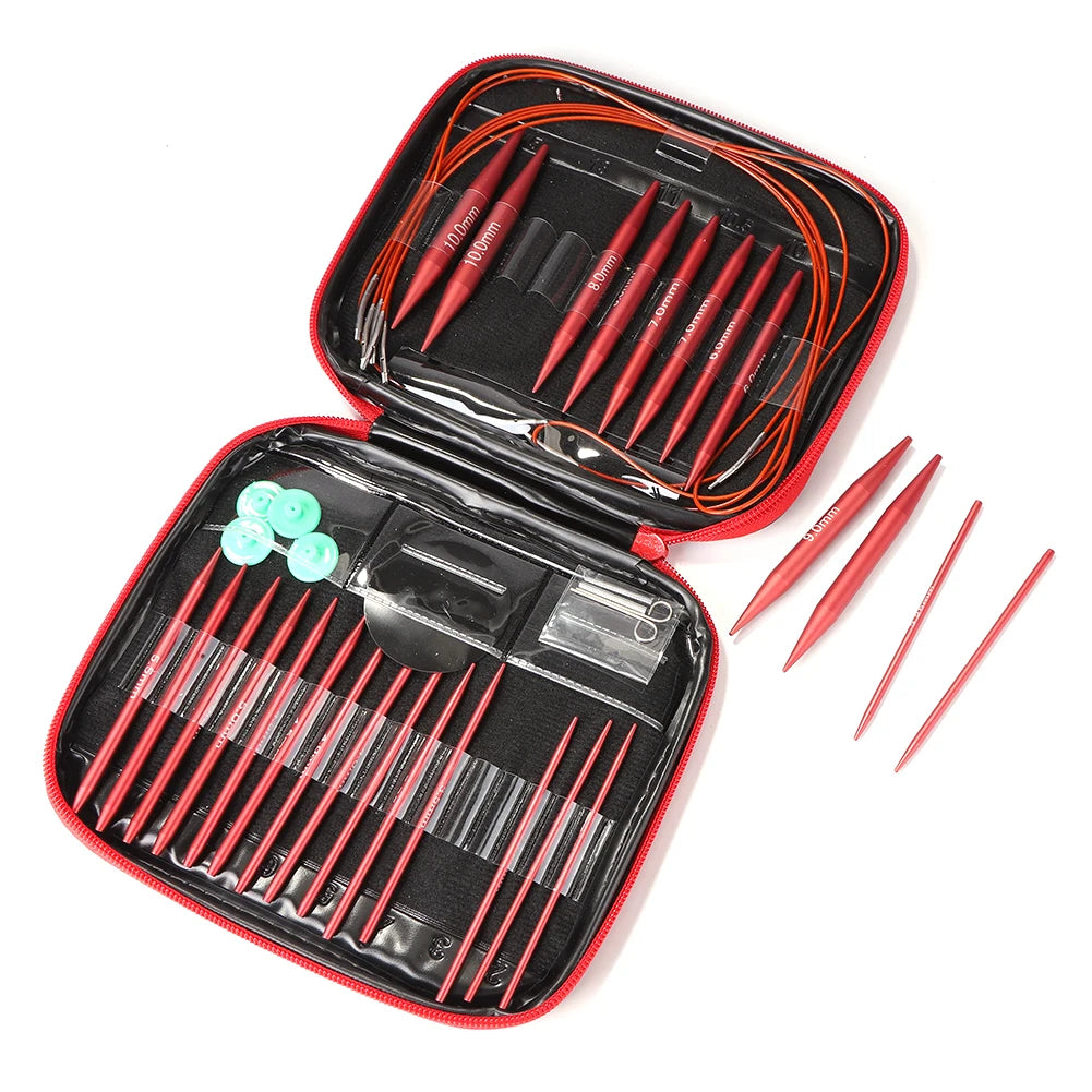 Knitting Crochet Accessories Needles Set Interchangeable Circular Crochet Hooks