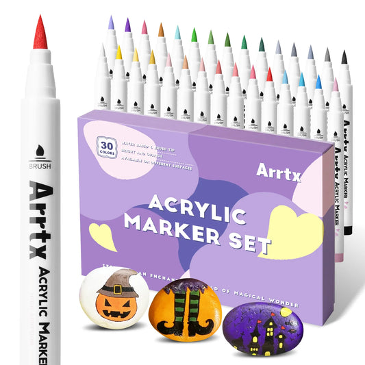 Acrylic Paint Marker Brush Tip Pens