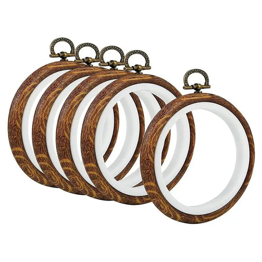 10pcs/Set 7.5-26cm Round Wooden Embroidery Hoops Frame Set