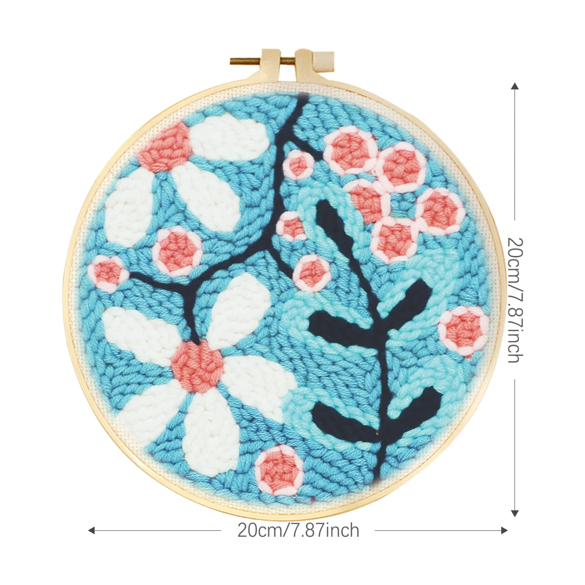 Flowers Pattern Punch Needle Embroidery Kits