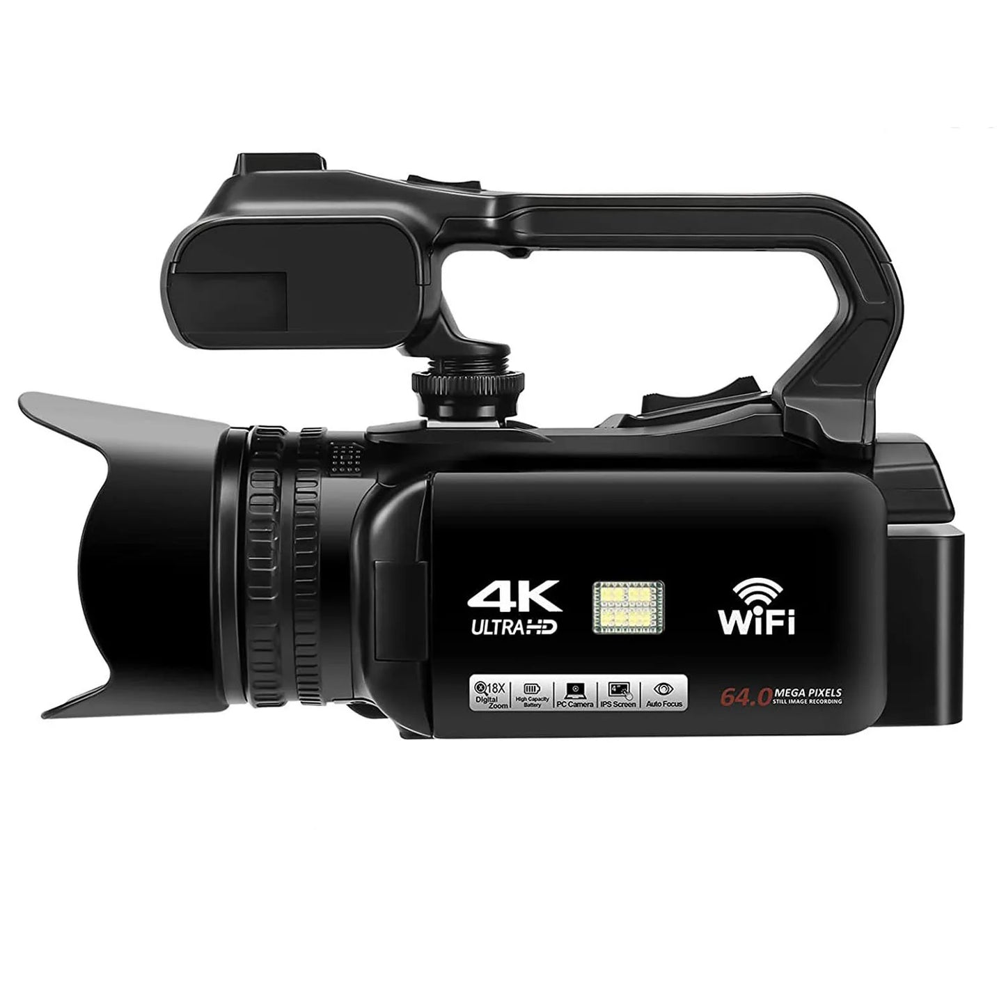 4K Ultra HD camera 64MP Streaming Camera 4.0"Touch Screen