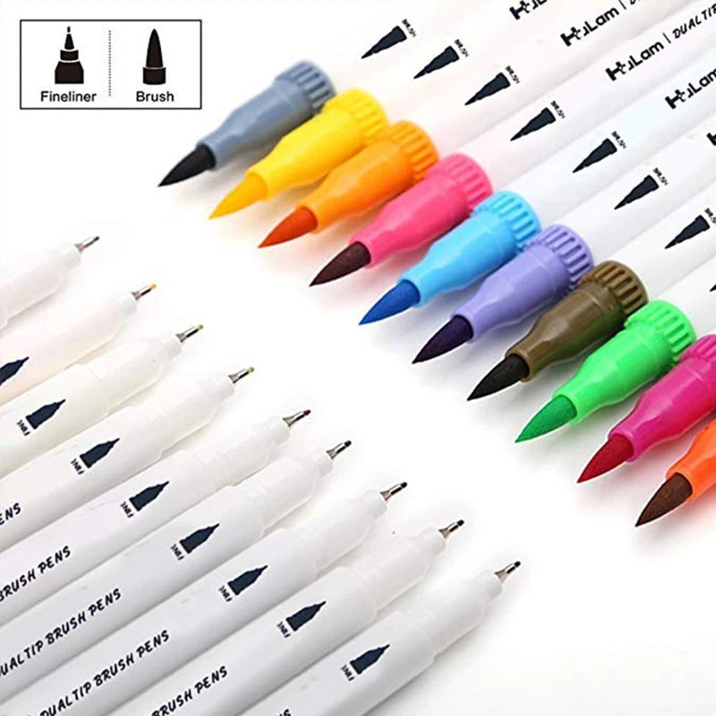 Watercolor Highlighter Calligraphy Pen Set