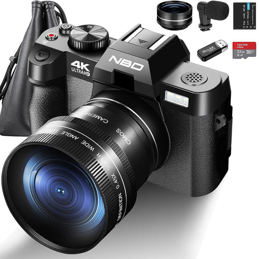 Digital Camera for Photography and Video, with 180° Flip Screen,16X Digital Zoom