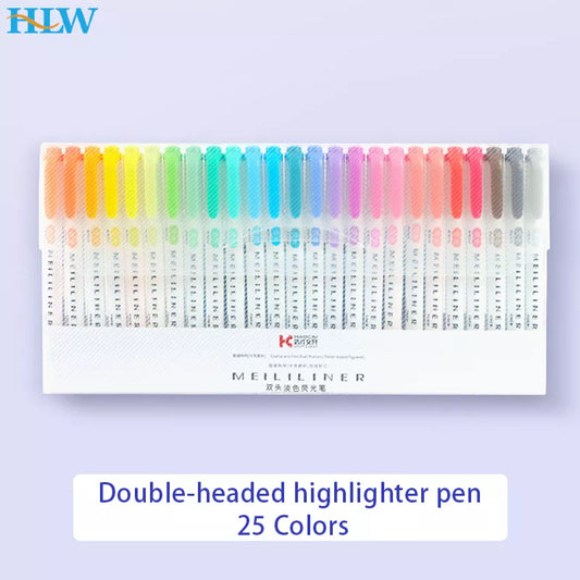 25 Colors Pastel Markers Dual Tip