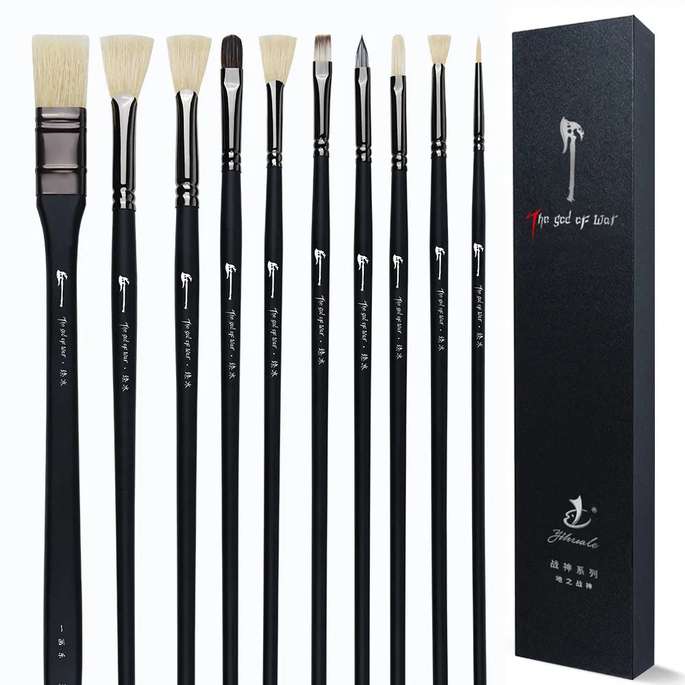 10Pcs Paint Brushes Set