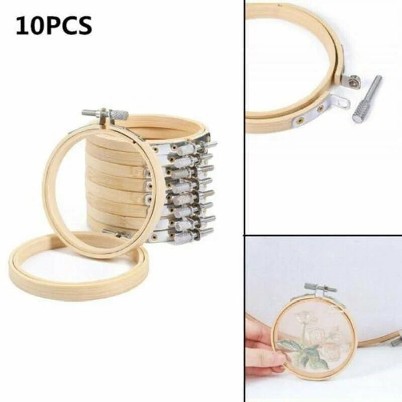 10pcs/set 8cm/10cm DIY Cross Stitch Embroidery Hoop