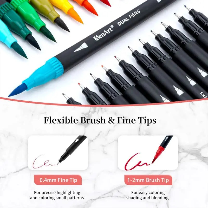 Fine Liner Art Marker Pens Dual Tip