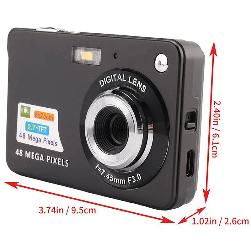 Digital Camera HD Display Video Camera Anti-Shake Camcorder 2.7 Inch Mini Camera