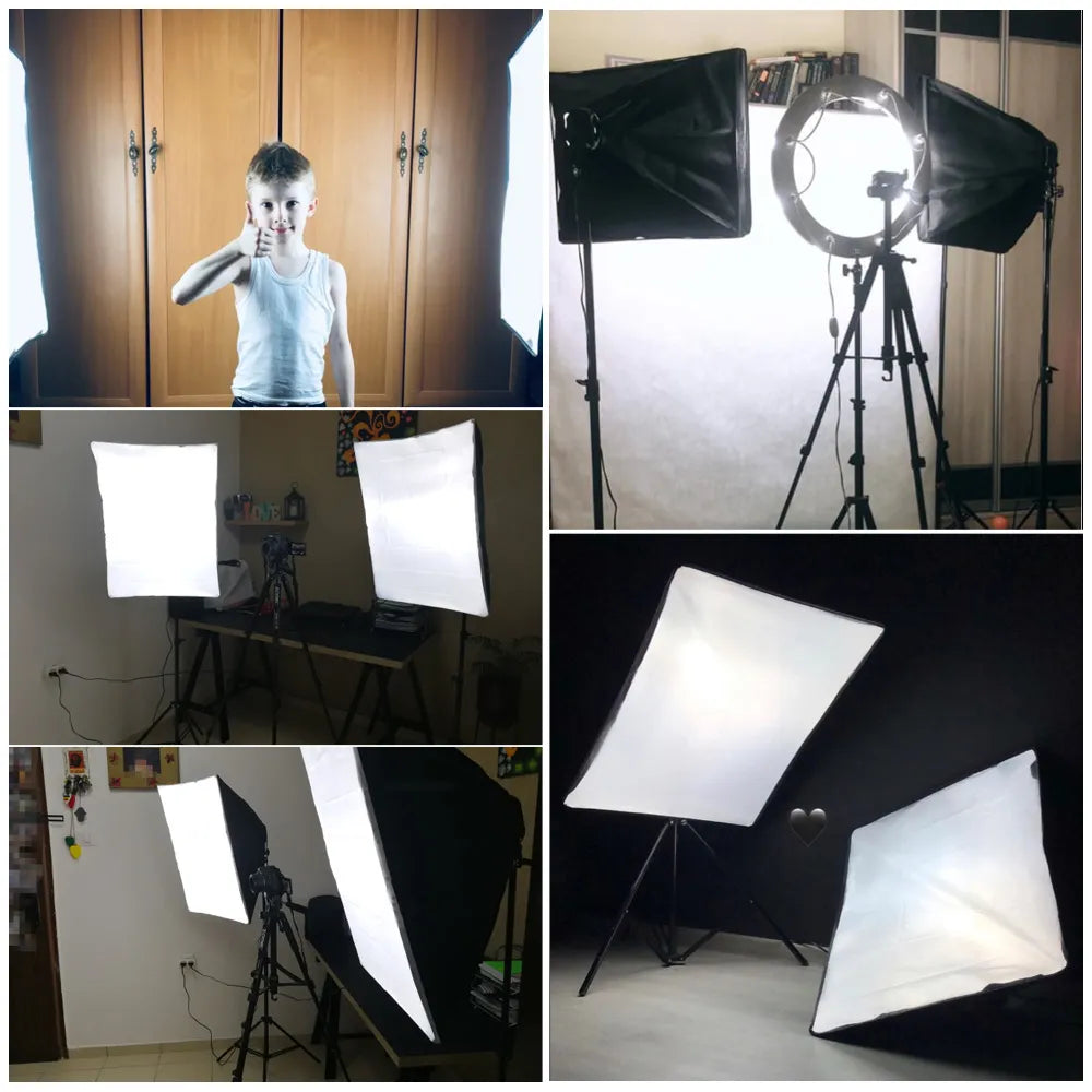 Photography Softbox 50x70 Four Lamp Holder