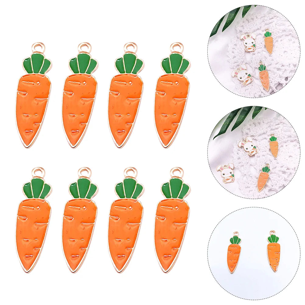 50 Pcs Carrot Accessories Charms for Bangle Bracelets