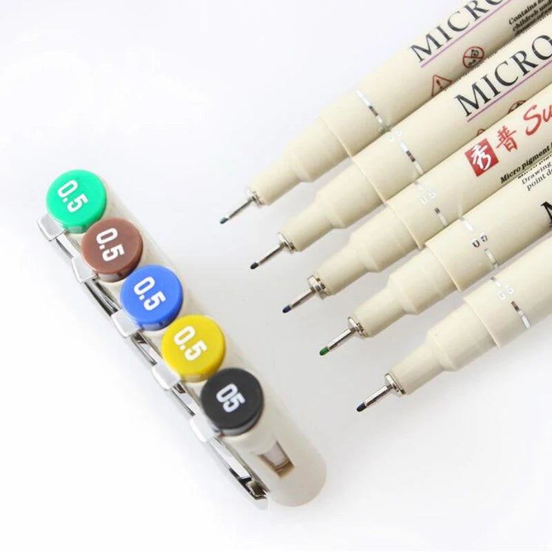 Waterproof 12 Colors PRO Pigma Micron Pen Set