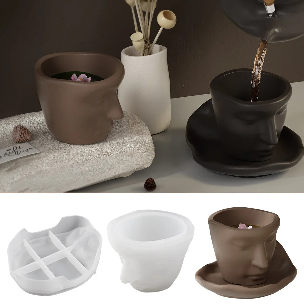 Facial Cement Pottery Storage Jar Tay Mould Kits