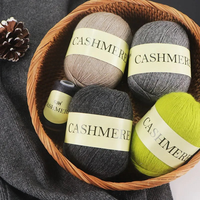 6pcs Handmade Knitted Cashmere Yarn