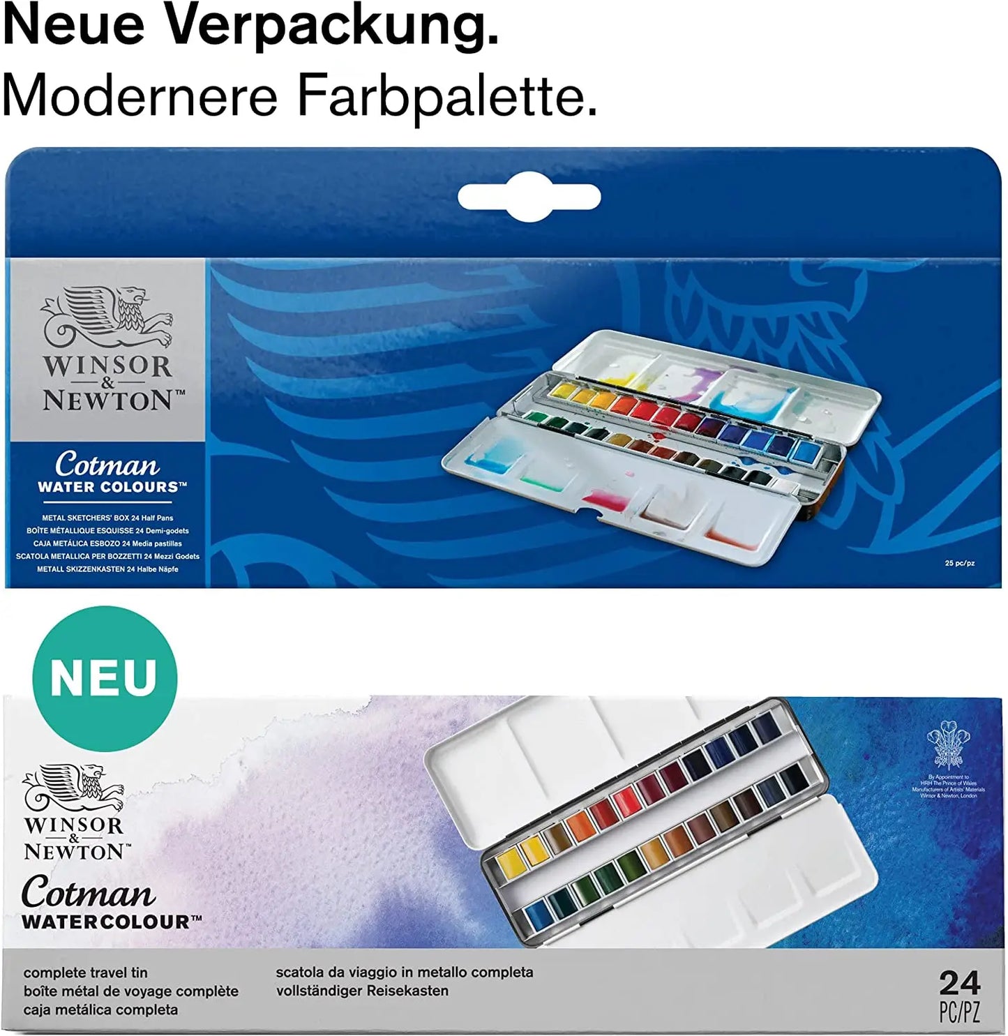 Solid Watercolor Paint 24 Half Pans