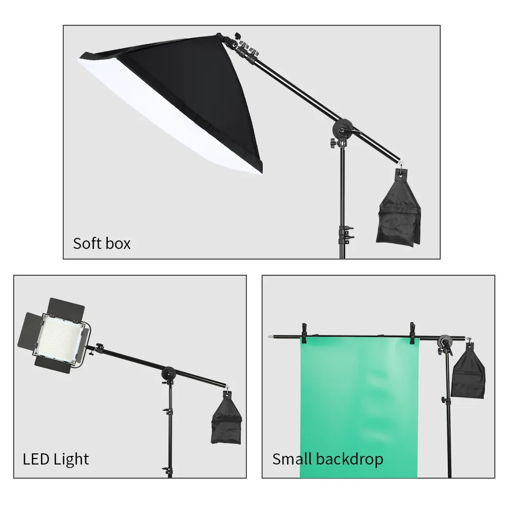 Studio Photo 2x2M Green Background For Camera With Muslin Backdrops Bulb Accessories