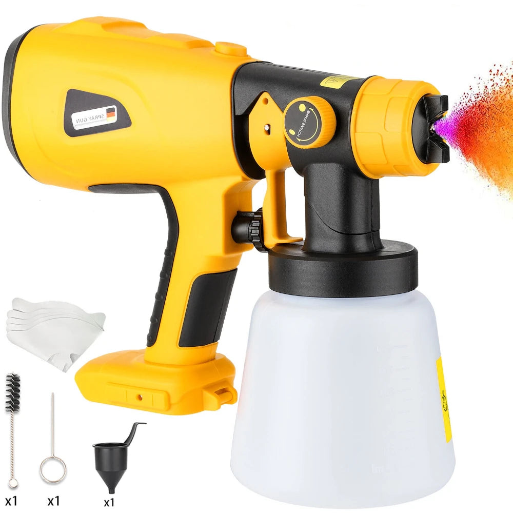 Cordless Electric Spray Gun Portable Paint Sprayer For DeWalt/Bosch/Makita/Milwaukee/Ryobi 18V Li-ion Battery