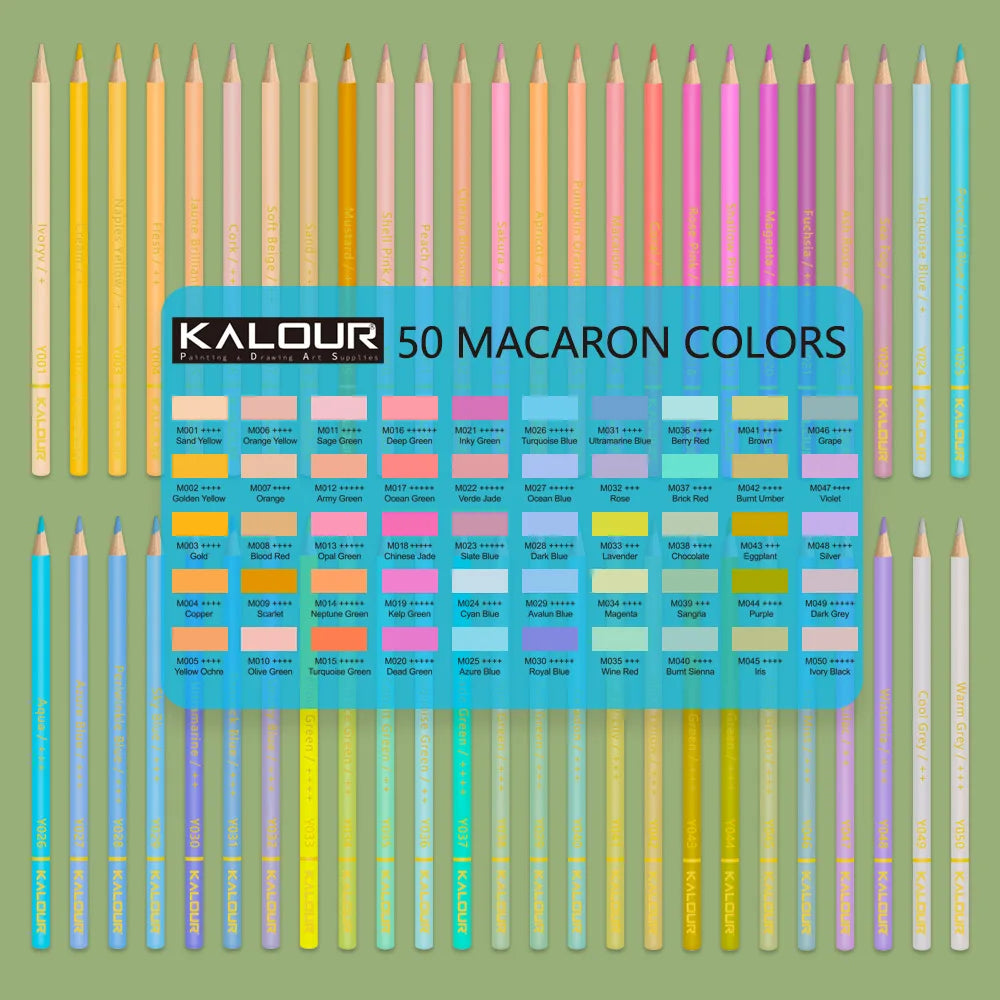 50 Colors Macaron Colored Pencil Set