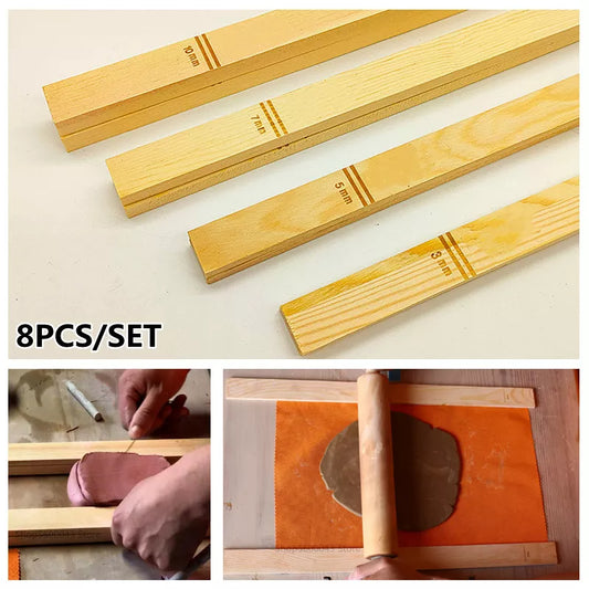 8PCS/SET Mud Guide Wooden Strip Forming Supplies