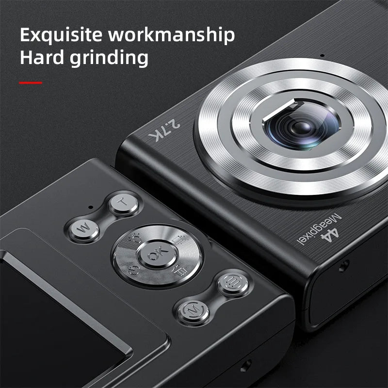 Digital Camera 2.7K 44MP 2.4 Inch IPS Screen with Micro Single HD Photography SLR Card Mini Pocket Camera