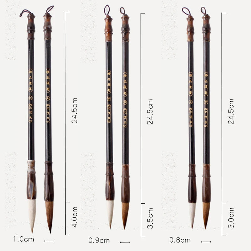 6pcs Wooden Calligraphy Brush Pen Set