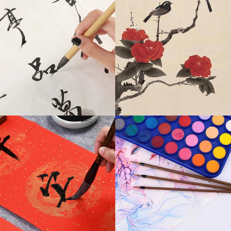 11 Pcs Commonly Used Chinese Brushes Set Calligraphy