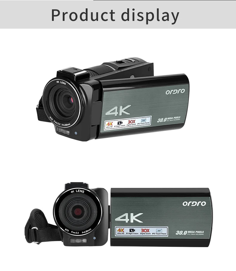 4K Digital Camera Filmadora Profesional Camcorder Infrared Night Vision