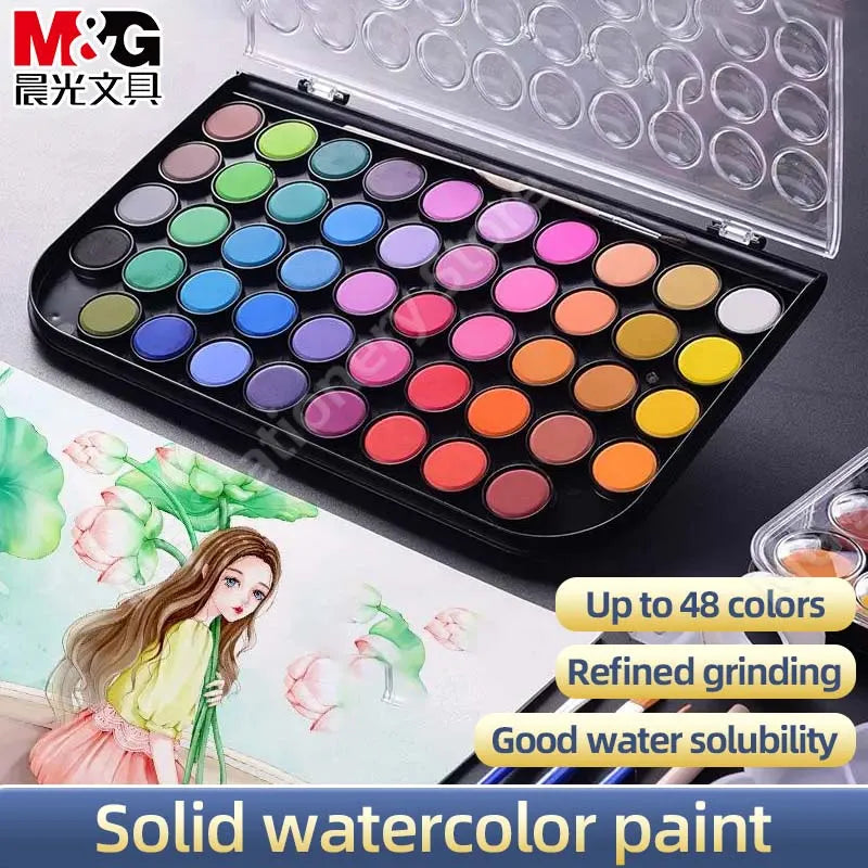 M&G Solid Watercolor 48color Paints Set