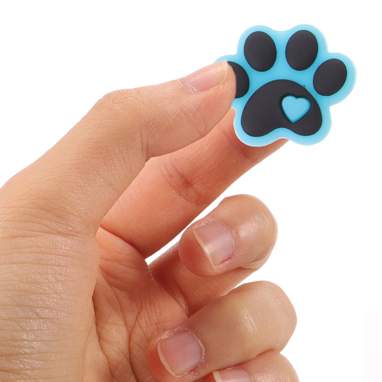 14 Pcs Cartoon Dog Paw Silicone Beads