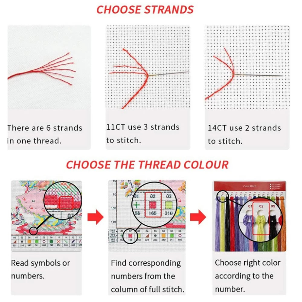 Pre-Printed Cross-Stitch Patterns