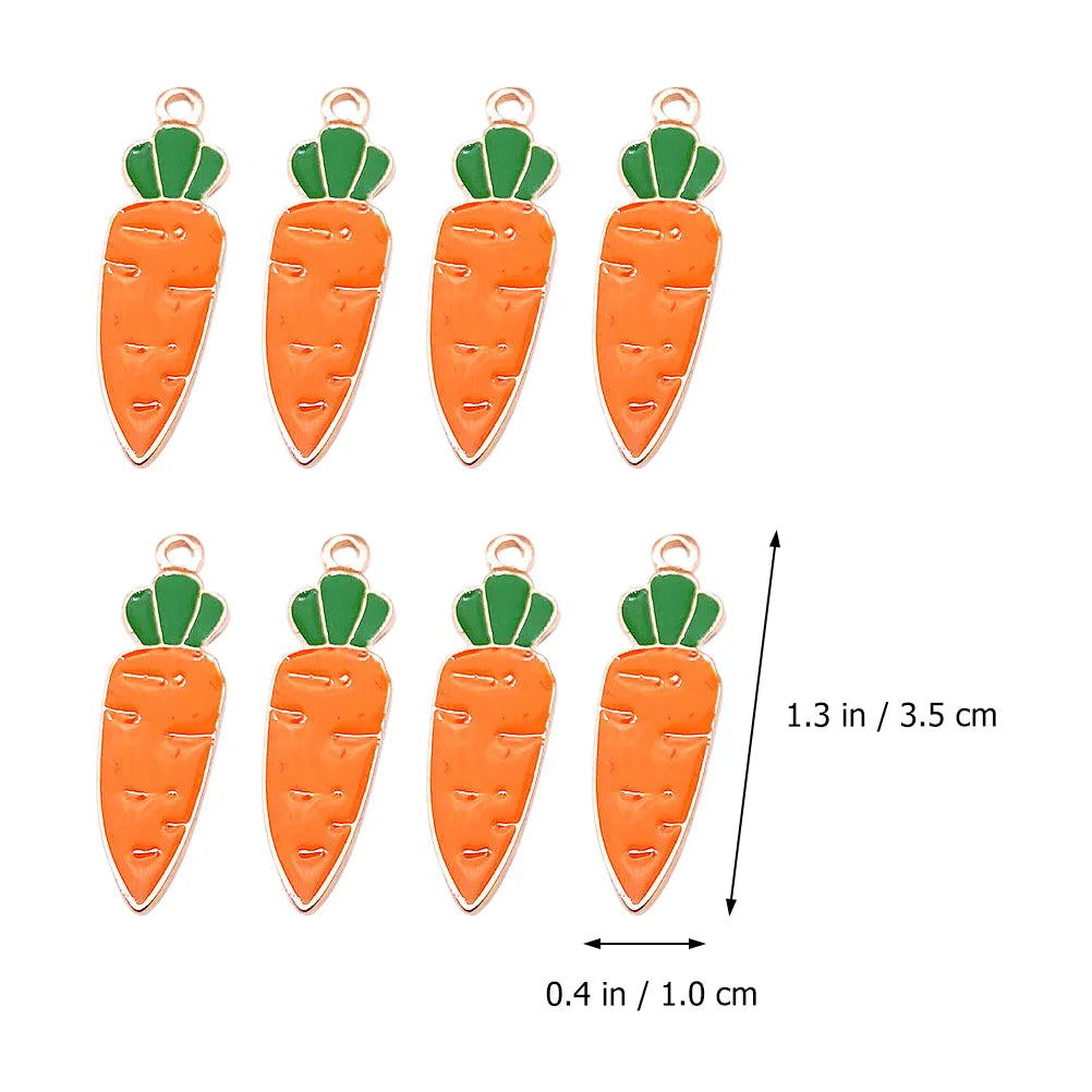 50 Pcs Carrot Accessories Charms for Bangle Bracelets