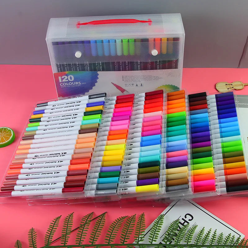 120 Colors Watercolor Pen Set